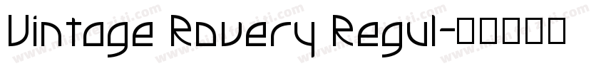 Vintage Rovery Regul字体转换